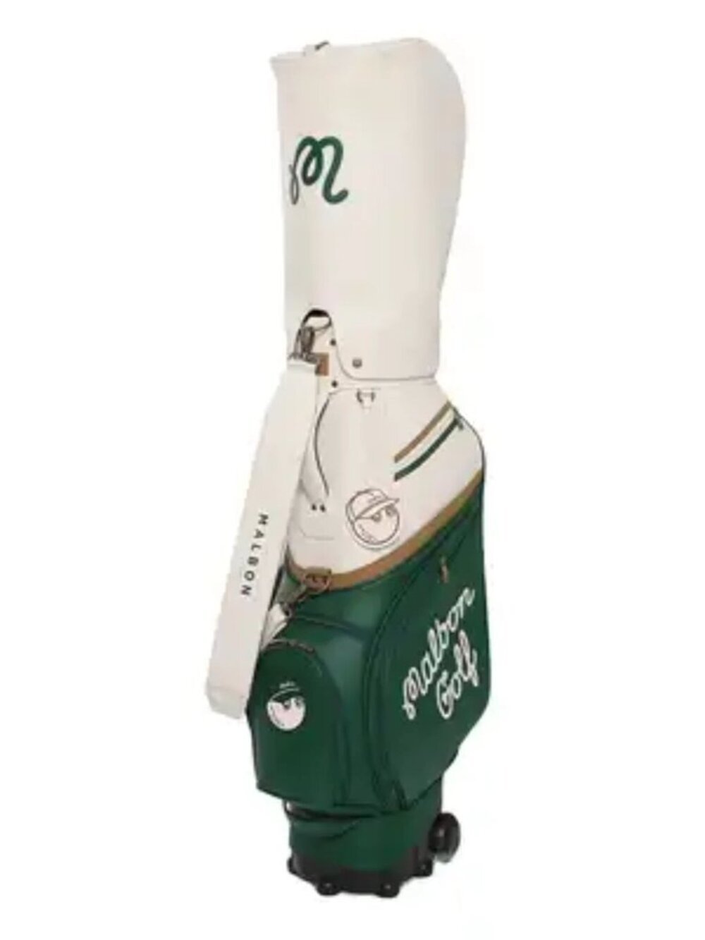 MALBON GOLF Caddy Bag Stand Type Green White